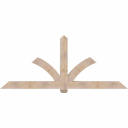 Ekena Millwork Redmond Smooth Timber Gable Bracket, Douglas Fir, 96"W x 40"H x 5 1/2"D x 5 1/2"F, 10/12 Pitch GBW096X40X0606RED00SDF